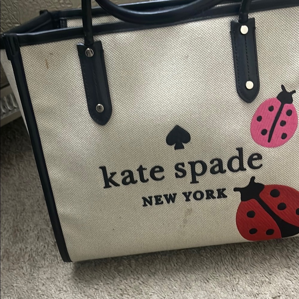 Kate Spade Cream and Black Classic Tote